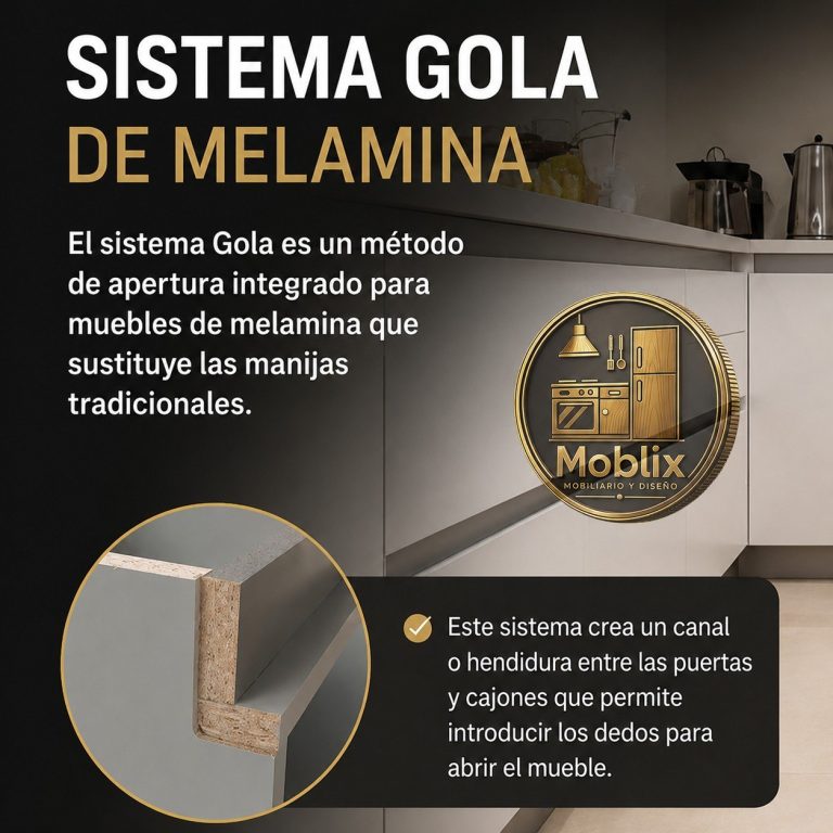 Cocina minimalista con sistema gola, Coquimbo